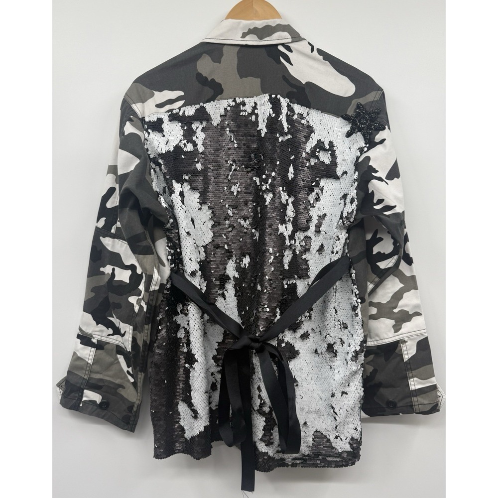 Josie Bruno Vintage By Request Sequin Embellished Camo Jacket M-LG Rare Signed - Picture 7 of 12